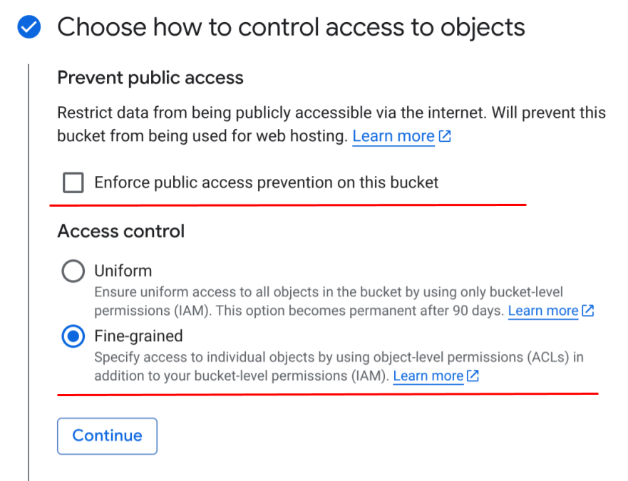 Bucket Access Control